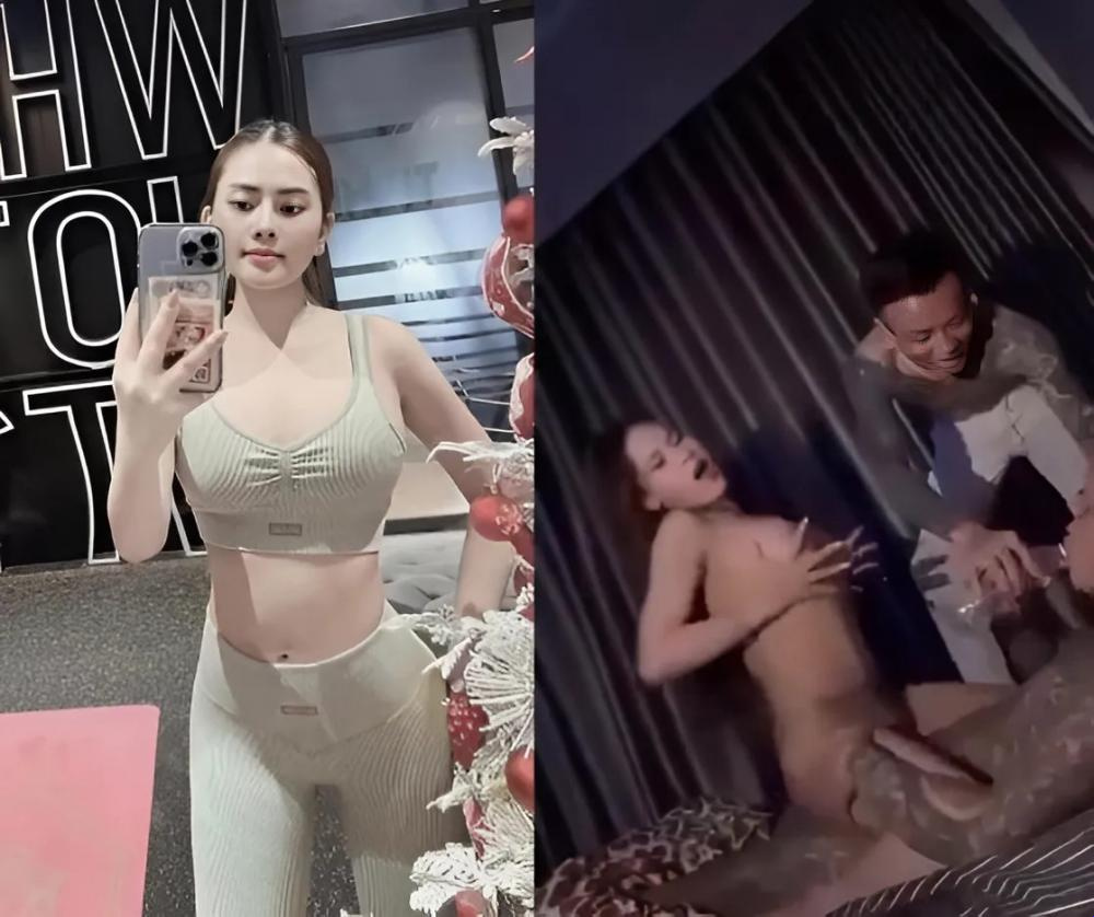 Pag-unpack kasama ang maliit na batang babae na si Nhu Quynh sa madilim na liwanag