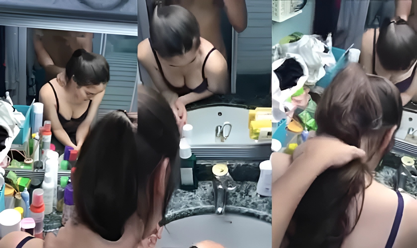 Mientras me maquillaba mi amante se puso cachonda
